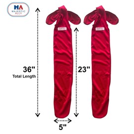 Majestic Ally Lycra Tail Bag for Horses - to Keep The Tail Clean and Protected - Set of 2 (Red)