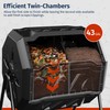 EAST OAK Compost Tumbler Outdoor, 43-Gal Dual Chamber Compost Bin