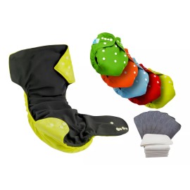 Pañales Ecologicos Paquete 5 Reutilizable + 8 Insertos Talla Unitalla