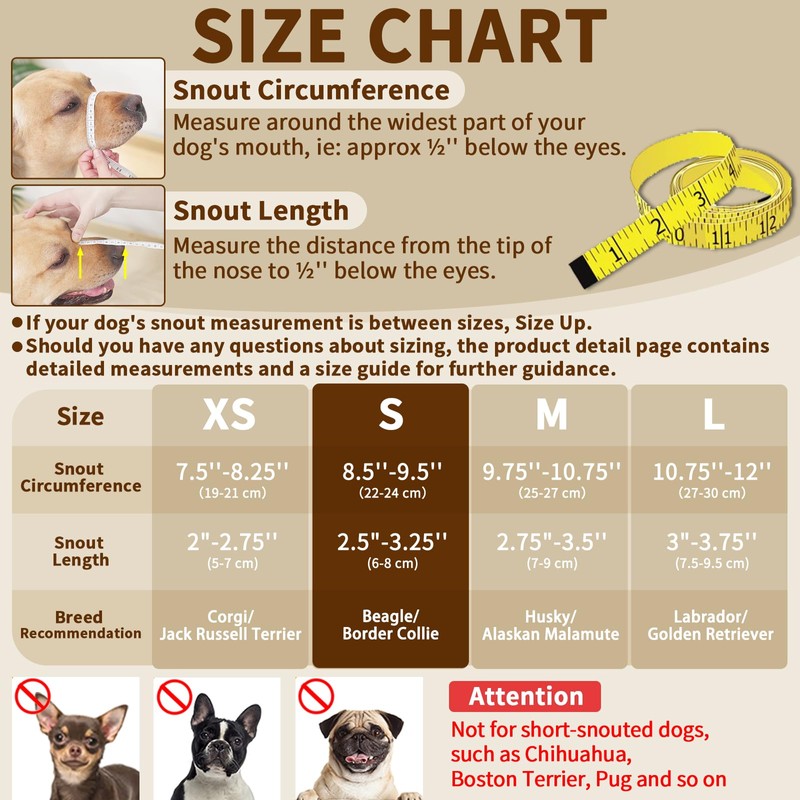 Mayerzon Dog Muzzle Mesh to Prevent Scavenging Biting Chewing |