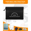 JUNDUN Fireproof Document Bag with 5200℉ Heat Insulated,14.0”x10.4” Waterproof and