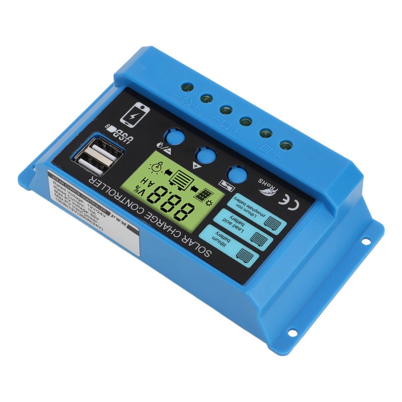 Solar Charge Controller 12V 24V Battery Solar Panel Charging Regulator