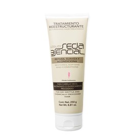 Loquay Seda Esencial Tratamiento Reestructurante Cabello Seco Maltratado Repara Suaviza y Acondiciona 250g