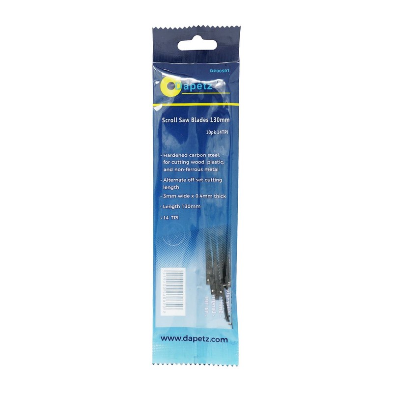 Dapetz® Pack of 10 Scroll Saw Blades 14 TPI 130mm