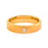 meditoys Stainless Steel Ring for Women Rose Gold with Ice
