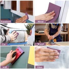 Sandpaper 60 Grit, 230 x 280 mm Wet Sandpaper, Waterproof Sanding Sheets, Pack of 10, Schileifbogen for Polishing Wooden Furniture, Metal, Stone, Car, Glass, Jade MAXMAN