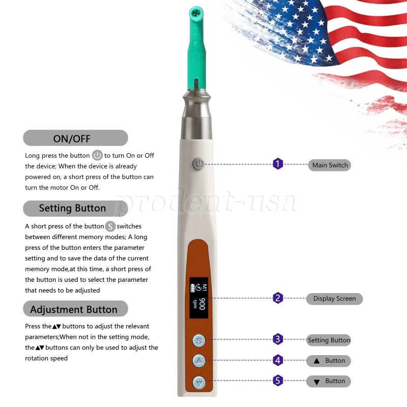 Sandent Dental Electric Cordless Hygiene Prophy Handpiece 360° Swivel +