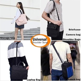 Shoulder Strap Replacement Laptop Shoulder Strap Luggage Duffle Bag Strap Adjustable Shoulder Straps (Black, 3.8 * 150CM)