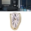 Melting Clock Plastic Retro Decorative Electroplated Metal Paint Desk Table