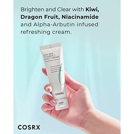 COSRX - Crema facial diaria con Vitamina C AHA BHA - Hidratante ligera con extracto de kiwi, fruta del dragn y niacinamida - 50 ml