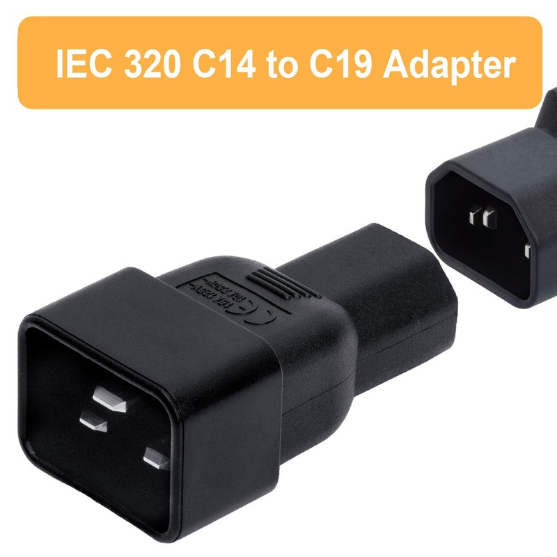 2 Pack IEC320 C14 to C19 AC Power Adapter, WINXUS