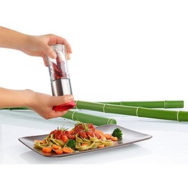 Rosenstein & Söhne Chillimühle: Gewürz- und Chilimühle mit Edelstahl-Mahlwerk (Peperonimühle, Chilischneider, Gewürzstreuer)