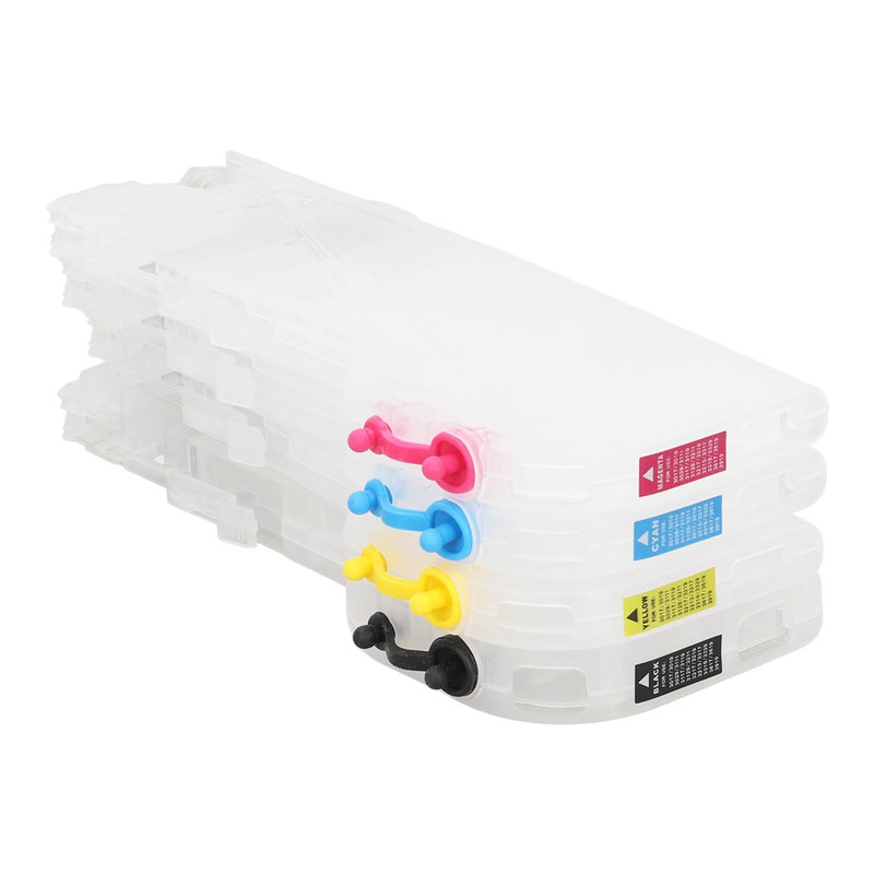 4Pcs Ink Cartridge Set Lengthen Refill Inkjet Printer Replacement Magenta
