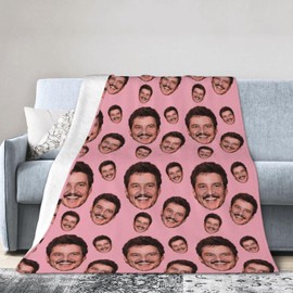 Pedro Pascal Blanket 50"X40",Flannel Blanket Soft Warm Lightweight All Season Plush Throw Blanket for Bed Living Room Bedroom