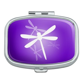 Purple Dragonfly Dragonflies Rectangle Pill Case Trinket Gift Box