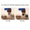 TOTOMO 3/8"OD Push Fit Angle Stop Adapter Valve - Fits