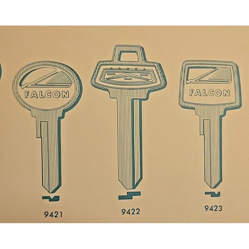 Ford TWO FORD FALCON Key Blanks 1960-1965 NOS; Ignition &