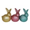 Set of 3 Rabbit 16.5 cm Large Ceramic Colourful Blue
