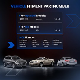 SYKRSS 977011R100 Air Conditioning A/C Compressor with Clutch Compatible with Hyundai Accent 2012-2017，Compatible with Kia Rio 2012-2017, L4 1.6L GAS