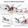 MOPUBZO 3-in-1 Hand Stapler Set with 1200 Stainless Steel Nails,