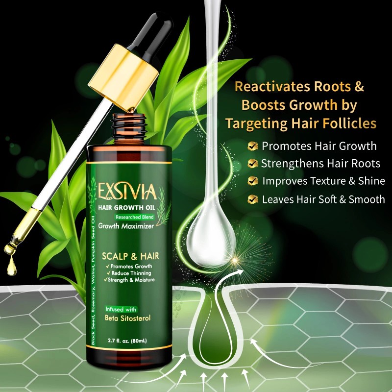 Exsivia Rosemary Mint Scalp & Hair Strengthening Oil with Active