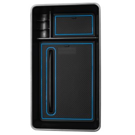 CupHolderHero fits Nissan Altima Accessories 2019-2022 Premium Custom Interior Anti Dust Center Console Organizer Tray with Liner Mats, 3-pc Set (Blue Trim)