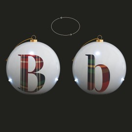 Villa d'Este Home Tivoli LED Christmas Bauble Diameter 10 cm Monogram B