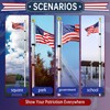 iElyiEsy Telescopic Flag Pole Kit 20Ft Height Adjustable Heavy Duty
