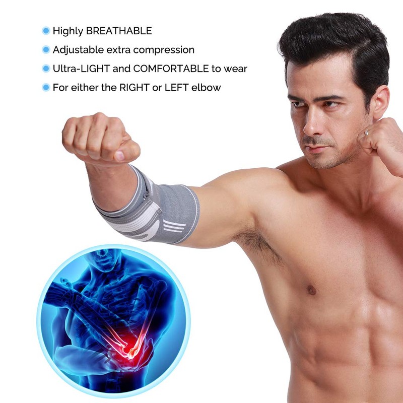 NeoTech Care Elbow Support Brace, Gray (Size S, 1 Unit)