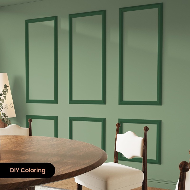 SmartStandard Pre-Cut Wall Molding Kit, 6-Frame Wainscoting Panels for Interior