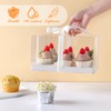 JCD 5.5inches height 8 Pack Clear Cupcake Boxes 6 Count