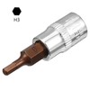 TOP-VIGOR 2Pcs Hex Bit Socket, 1/4" Drive x H3 (3mm)