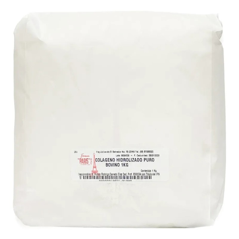 Colágeno Hidrolizado Puro Bovino 1kg Farmacia París Natural