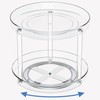 HYDROWE Lazy Susan Organizer 2 Tier, Round Plastic Turntable Organizer