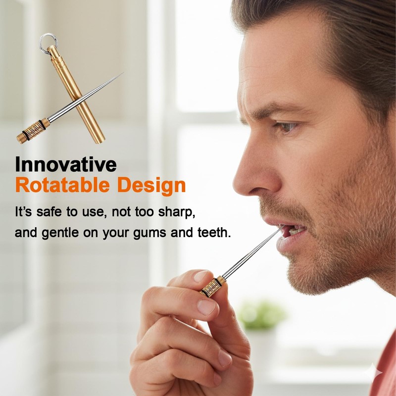 2 Pcs Titanium Alloy Toothpicks, Portable Toothpicks, Titanium Toothpicks Toothpick