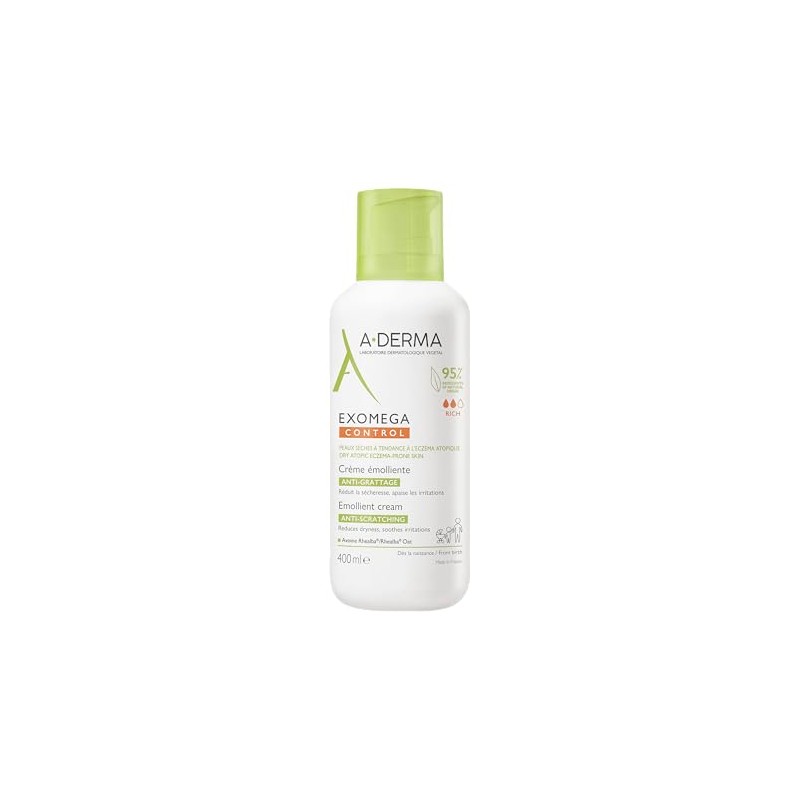 A-DERMA Exomega Control Moisturising Cream for Neurodermatitis Prone Skin, 400
