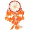 Large Orange Suede Dream Catcher With Matching Feathers & Beads