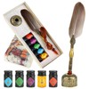 GC QUILL Feather Glass Dip Pen and Ink Set, Glass