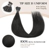 Boymia Extensiones De Cabello Humano Con Punta I, N.° 1B,