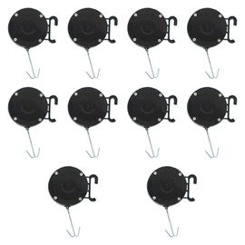 Sharplace 10x Perm Bar Wire Hanging Box Perming Bar Hook Universal Elastic Solid Perming Gadget for Hair Salon Hairdresser Professional, Black, 4.5x4.5cm