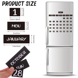 50Pack Magnetic Fridge Calendar Magnetic Days of The Week and Months Magnetic Calendar Dates Indicators for Office Magnetic Calendar for Fridge,Calendar Magnets for Whiteboard and Refrigerator