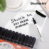 Shuttle Art Whiteboard Markers, Erasable Marker Pens, Black, 15 Pack