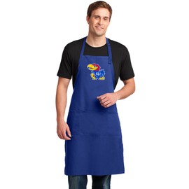 Broad Bay Large KU Jayhawks Apron for Men or Women University Of Kansas Premium Apron Adjustable with Pockets