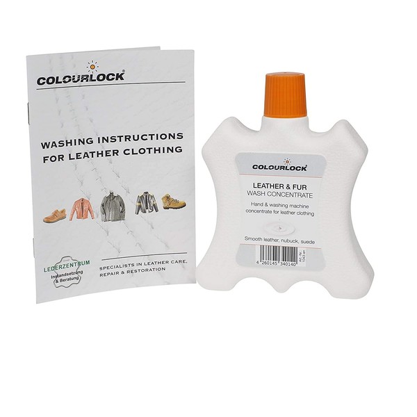 COLOURLOCK Leather & Fur Wash Concentrate | Machine or Hand wash | Pigmented leather, suede, fur | Garments, bags, rugs and accessories | 250 ml