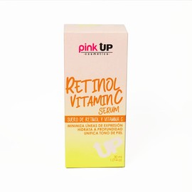 PINK UP, Retinol Vitamin C Serum, Suero de Retinol y Vitamina E, Reduce y evita manchas en la piel del rostro, Aclara la piel, Modelo PKSK08