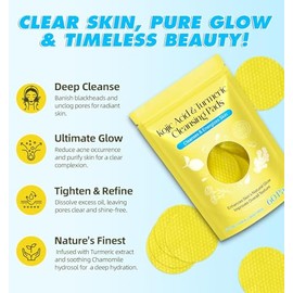 Almohadillas limpiadoras de cúrcuma para manchas oscuras, almohadillas de ácido kójico de cúrcuma, almohadillas limpiadoras de ácido kójico y cúrcuma 