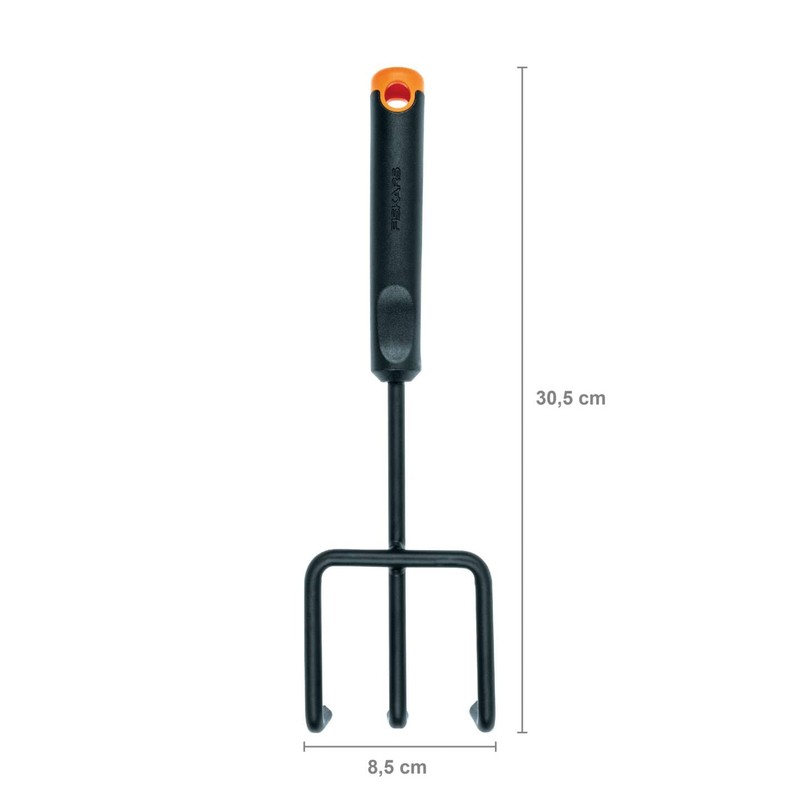 Fiskars Garden Tool Set, 3 Pieces, Flower Rake, Trowel, Trowel,
