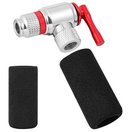 AOOWU CO2 Inflator with 2PCS Insulated Sleeve, Bicycle Tire Pump Compatible with Presta and Schrader Valve Compatible, Quick & Easy, Road Mountain Bikes Tire Pump, No CO2 Cartridges Included