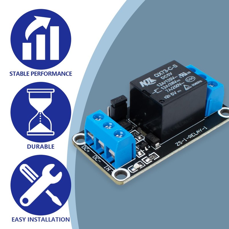 Innfeeltech 6pcs DC 5V Relay Module 1-Channel Relay with Optocoupler