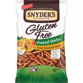Snyder's Gluten Free Honey Mustard Pretzel Sticks 8 Ounce Pack of 2